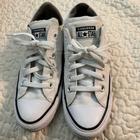 Converse All Star White Canvas Sneakers - Picture 2 of 8
